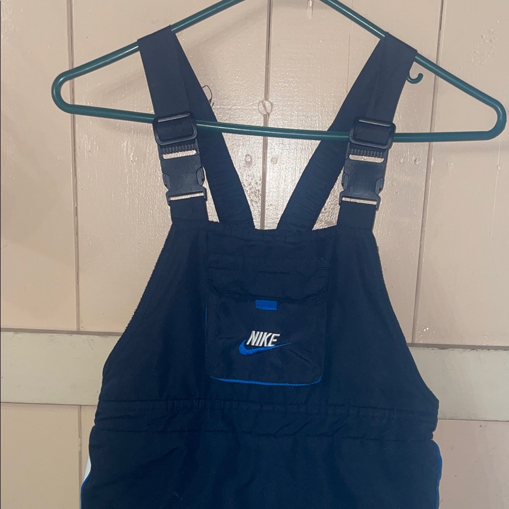 Nike snow pants Black Overalls with Blue Highlights, size 7